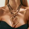 Ingemark Etnisk Retro Stor Kärlekshjärta Hänge Chokerhalsband 2026 Ny Trend Goth Leopardmönster Kedja Daglig Fest Smycken Gåva