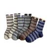 Korean Egg Cloth Label Warm Striped Socks Sheep Wool Mid-Leg Socks Women Versatile Atmosphere Stacked Socks