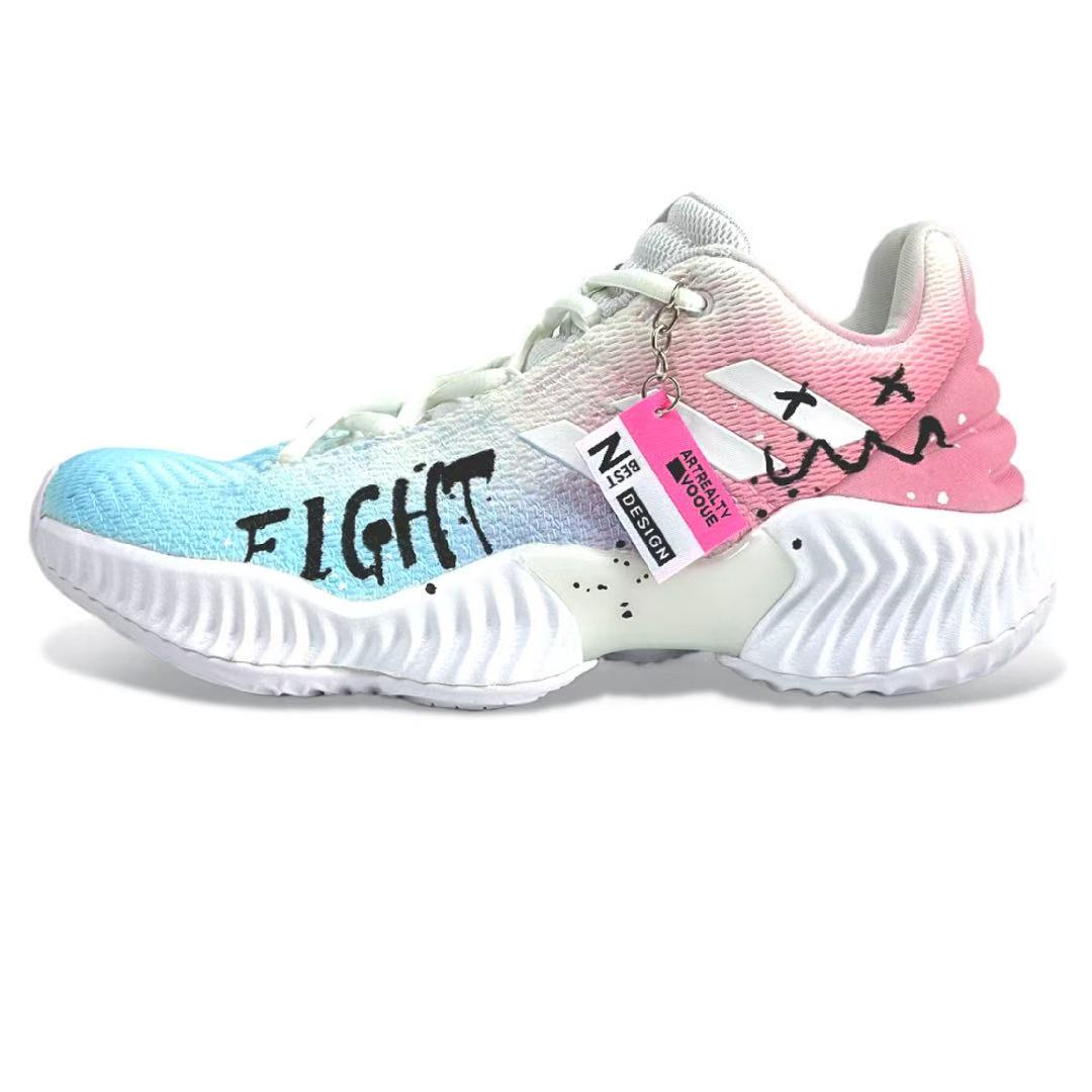 

Adidas Pro Bounce 2018 Cushioning Slip Resistant Cushioning Slip Resistant Low top Basketball Shoes Men s Blue Pink FW0903(Team371-) 44