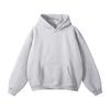 Unisex Oversized Hooded Sweatshirt With Drop Shoulder Sleeve Warm Fleece Lining Solid Color Casual Winter Top