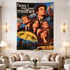 How I Met Your Mother: The gang of friends beneath the iconic yellow umbrella over a yellow cab and NYC skyline, sitcom poster, rich, Tapestry
