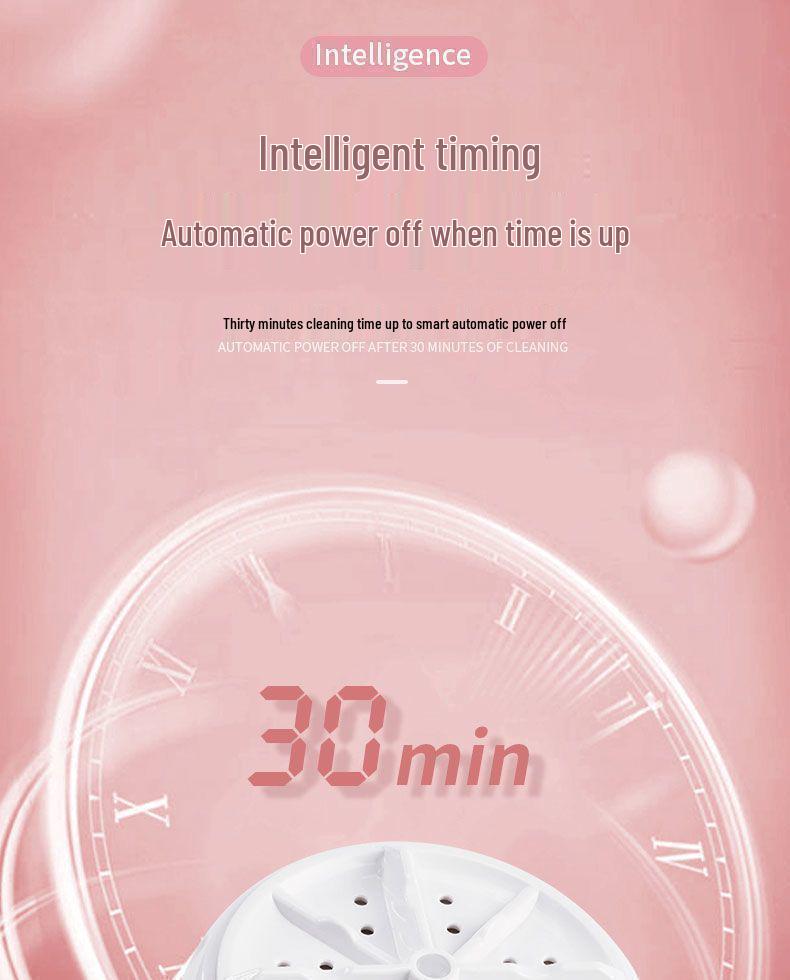 Portable Mini Automatic Washing Machine - Multi-Function, Turbo-Fast Cleaning for Dorms and Travel.
