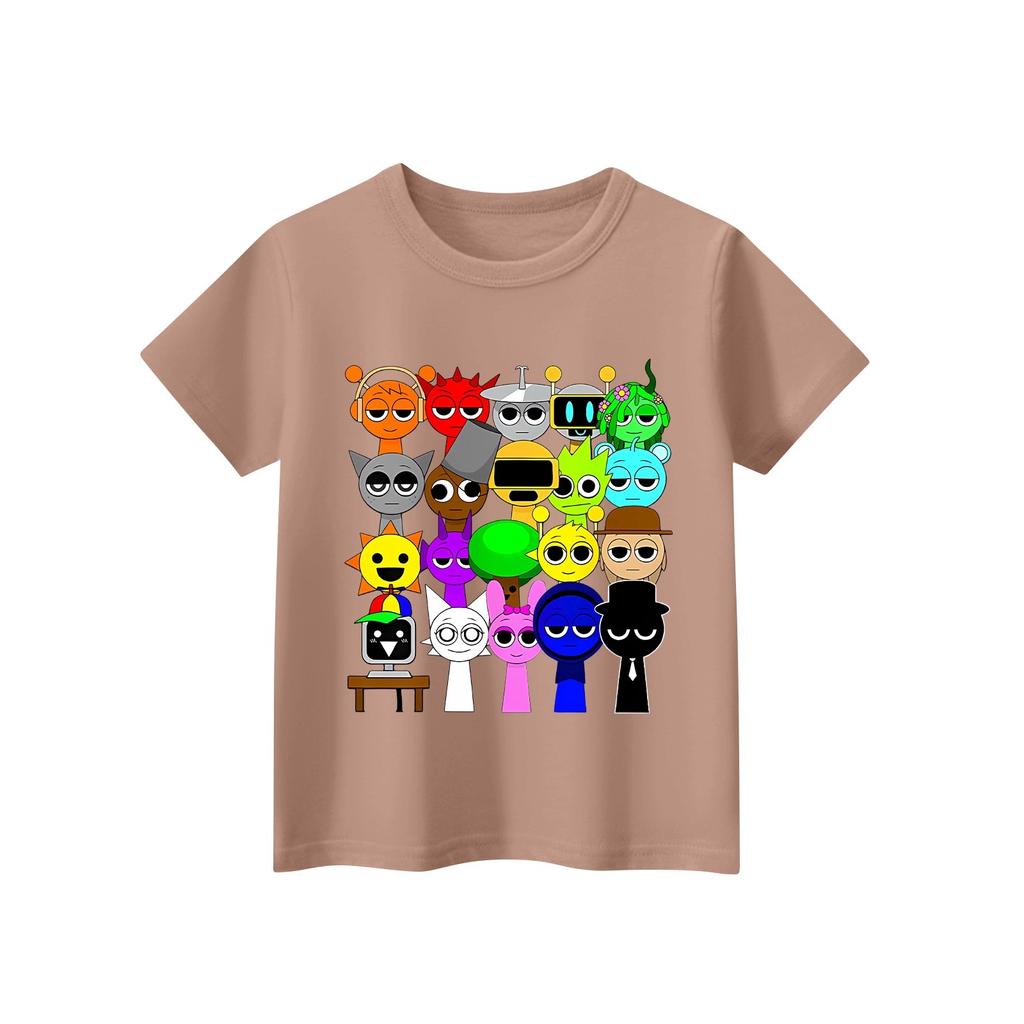 Kinder Kurzarm Tops Casual Print T Shirt Rundhals Pullover Bluse