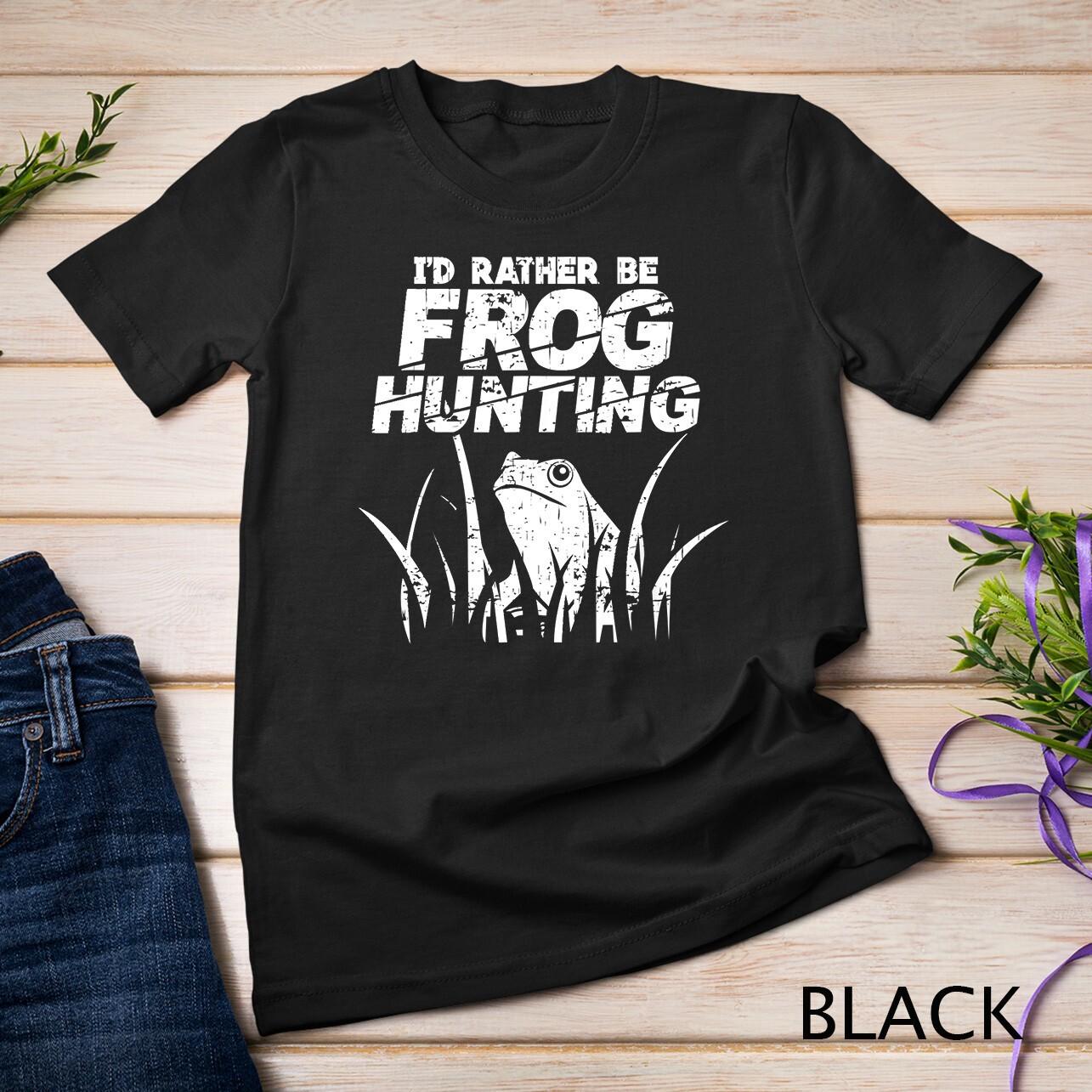 Frog Hunting Unisex T-Shirt Mens Womens Tees Top 3XL