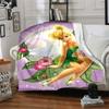 1pc T-Tinkerbell2 Blanket, Gift, for Men and Women, Soft Blanket, Good for Sofa Bed Couch Travel, Lightweight Flannel Blanket