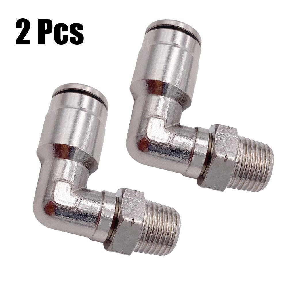 2pcs 90 Degree Swivel Elbow Macro Air/Gas Line Hose Fittings