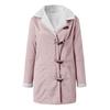 New Women's Solid Color Mid-length Loose Casual Fleece Thickened Warm Coat For Fall Winter, European & American Style Crossborder Outerwear