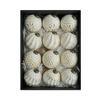 Set of 12 Rustic Christmas Tree Ornaments with Hanging Loops Vintage Style Polypropylene Material for Holiday Decor