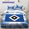 Hamburger SV Bettwäsche Bettdecken-Set Bettbezug Kissenbezug Heimdekoration Geburtstagsgeschenk (1 Bettbezug + 2 Kissenbezüge, ohne Füllung)