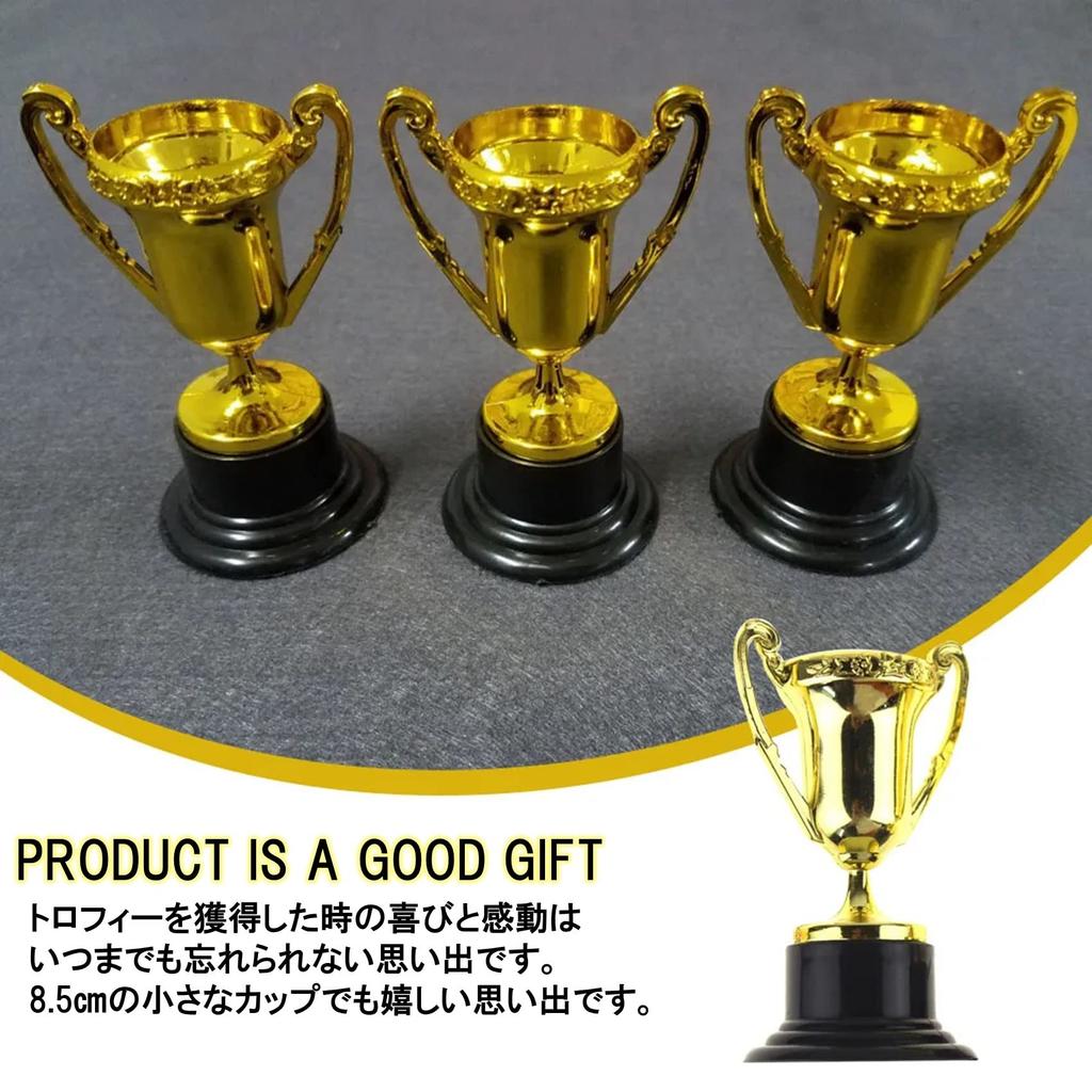 NOELAMOUR Mini Trophies, Set of 10, for Golf, Soccer, Baseball, and Sports, Tournaments, Awards, and Rewards