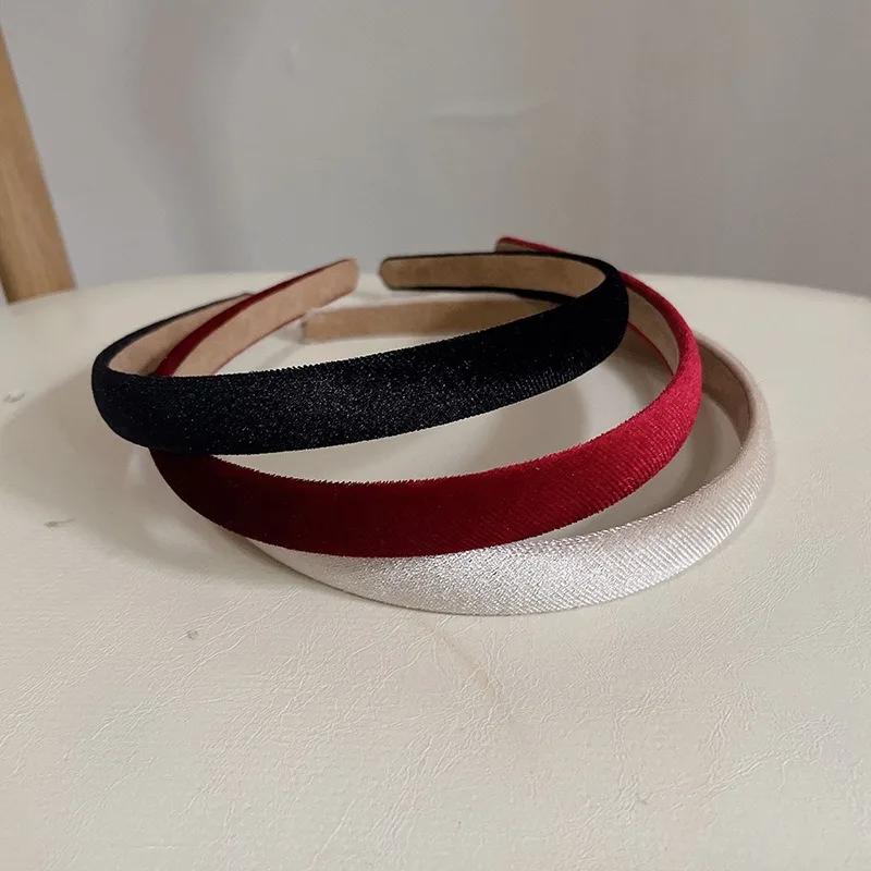 Eleganter Samt-Lünetten-Haarreif für Frauen Koreanischer Retro-Stirnband Mädchen Vintage-Reif für Feiertagsparty Haarbänder Accessoires