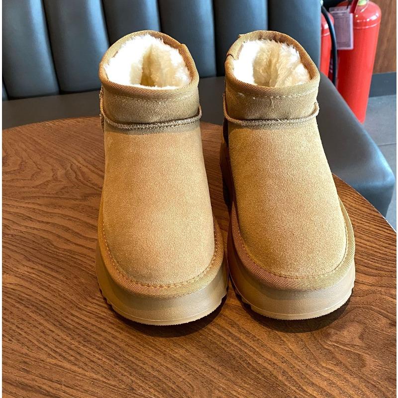 Clearance special leather thick-soled snow boots for women, winter new velvet warm snow boots for women