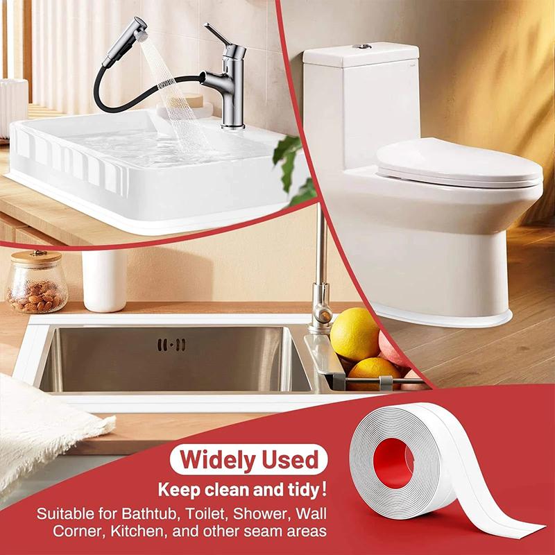 Wall Sticker Sink Edge Tape Wire Hose Strong Repairing Tape Waterproof Tape Silicone Rubber Self Adhesive Bathroom Toilet Tape