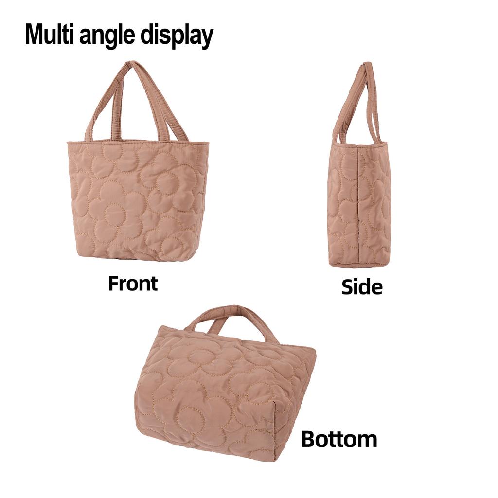 Borsa a mano Autunno e Inverno da Donna a Spalla Singola Trapuntata a Fiori in Cotone Borsa a Mano Casual Moda Cotone Pieghettato Borsa a Nuvola