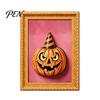 Waterproof Fridge Magnets Halloween Pumpkin Frame Refrigerator Magnet, Vintage Ghost Whiteboard Decorative Magnet for Holiday Party