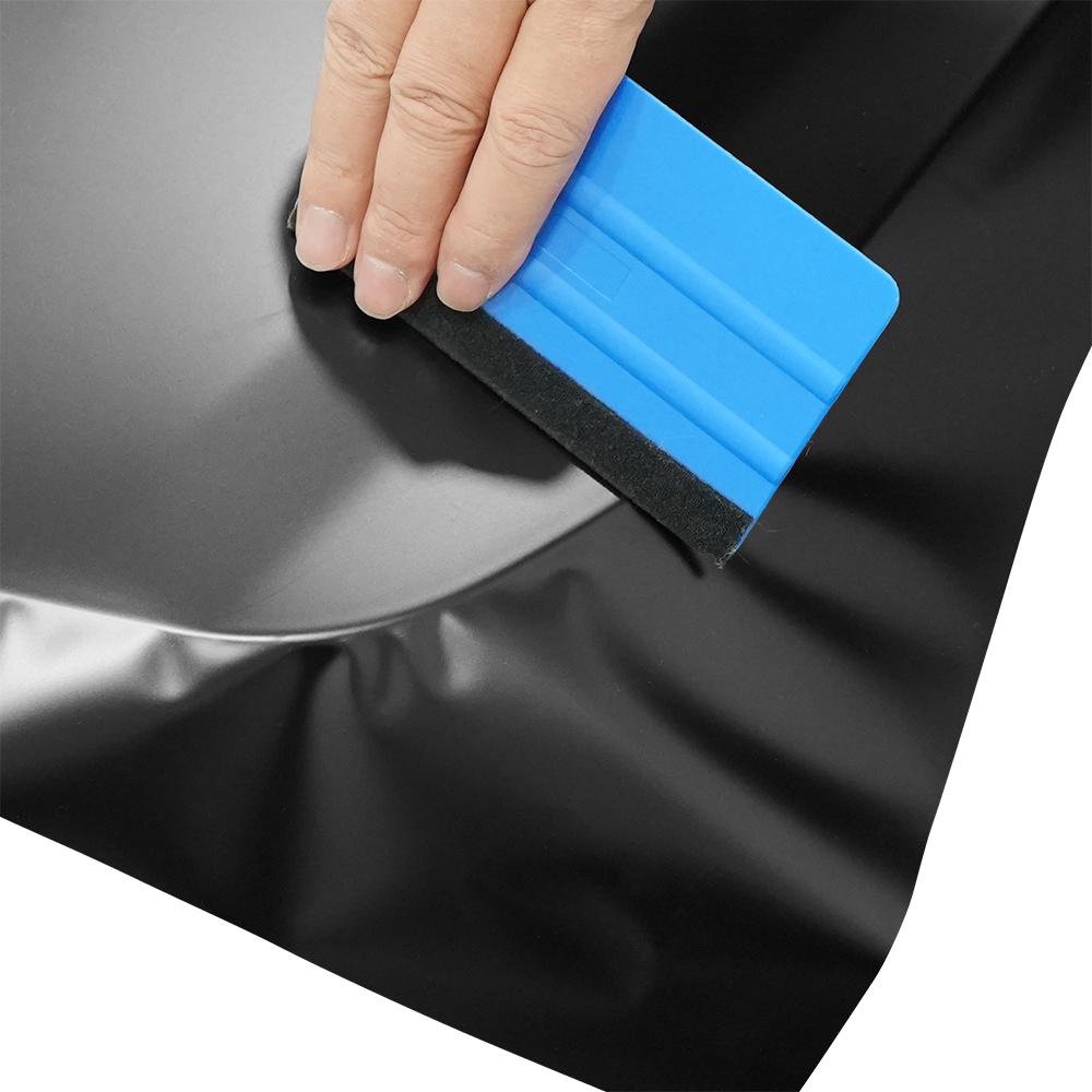 

Car Sticker Satin Black Car Adhesive Vinyl Wrap Color Change Film Bubble Free Wrapping Decal Car Accessories Interior Exterior 10x100cm