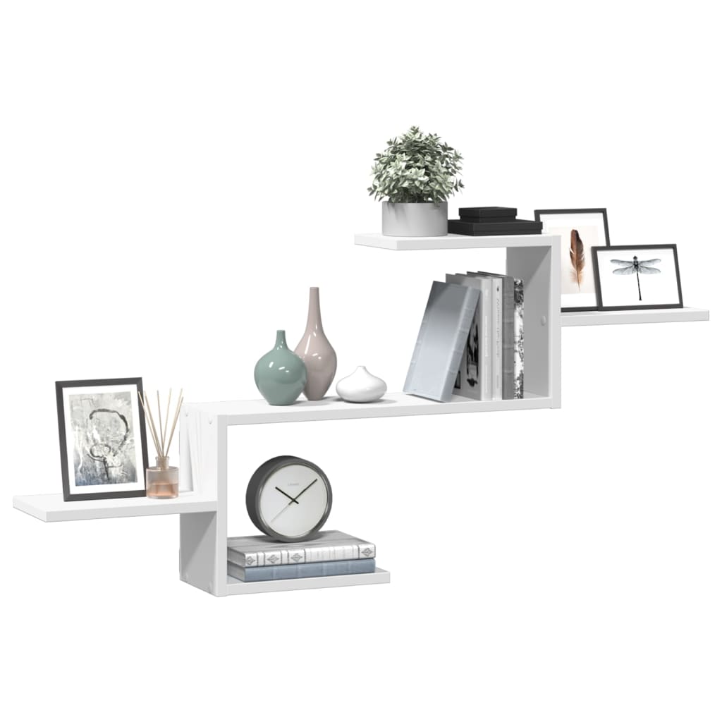 Wall Shelf White 104 x 15 x 49 cm Engineered Wood