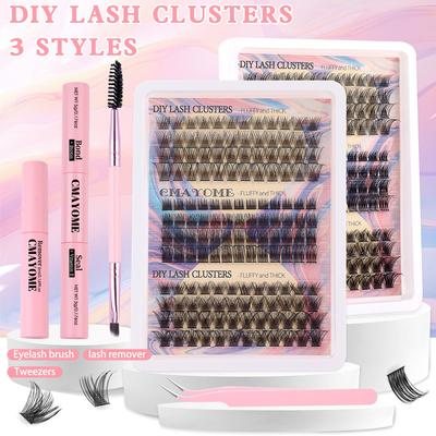 148 Clusters Mix And Match Thick C-Song False Eyelash Set Natural Curl Diy Segmented Eyelashes