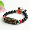 Juan Yu Schwarzer Achat & Neunäugige Dzi-Perle Armband MN3063001