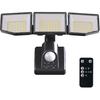 Motion Sensor Flood Light, Dusk To Dawn Wired LED Security Light with Remote Control, Super Bright Waterproof Outdoor Lights for Outside Exterior