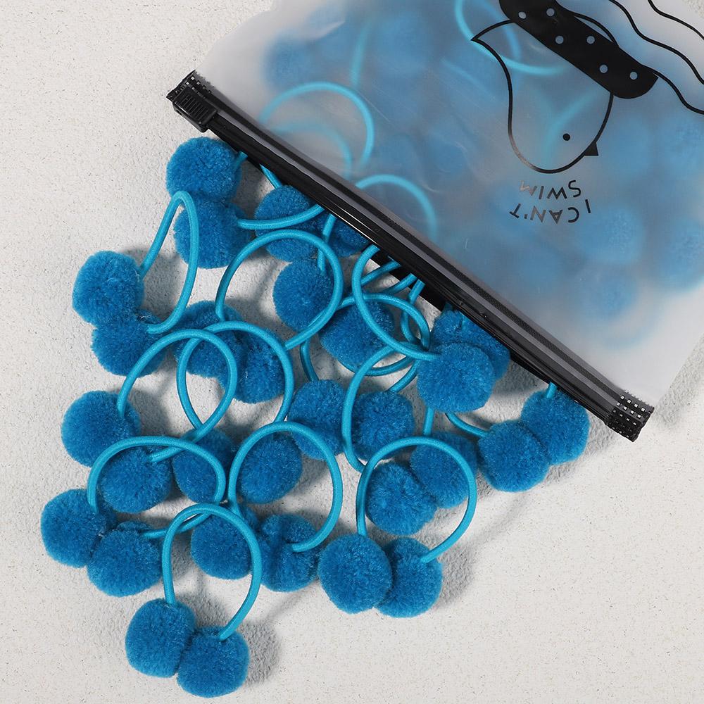 

5/10/20 шт./набор однотонные двойные плюшевые шарики эластичные резинки для волос для детей девочек веревки для волос завязки хвостик головные уборы аксессуары для волос подарок 5Pcs