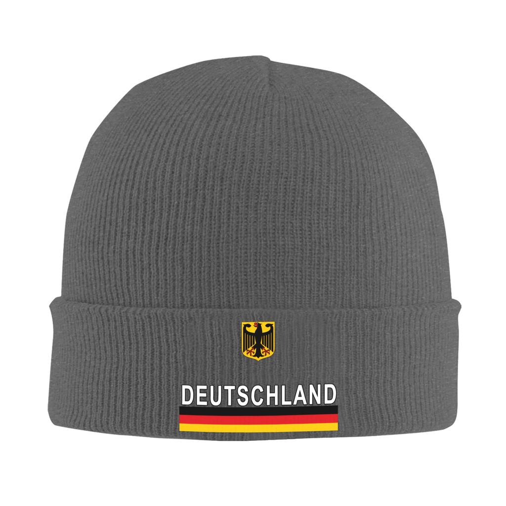 Deutschland Flag And Emblem GerUnisexy Knit Hat Casual Caps Unisex Women Outdoor Beanie Hats Autumn Winter Graphic Elastic Bonnet Hats