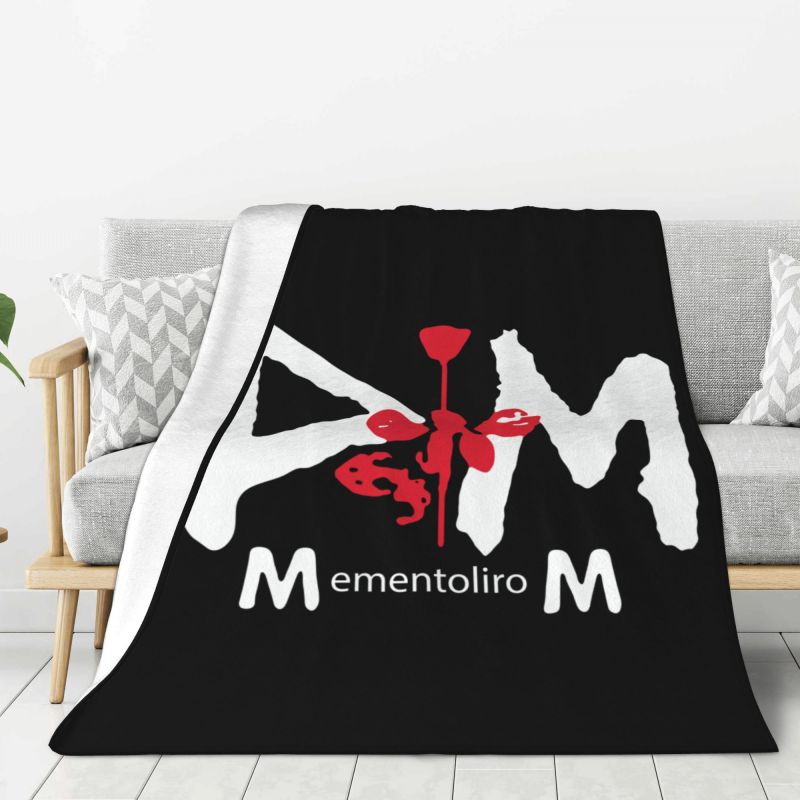 Custom Sofa Fleece Depeche Cool Mode Heavy Metal Rock Band Throw Blanket Warm Flannel Blankets for Bedroom Home Sofa Quilt