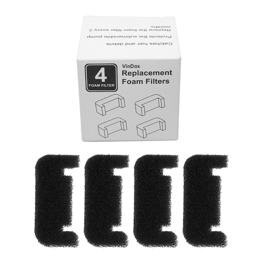 4-Pack Sponge Filters for Cat Fountain Replacement Foam Filter Pre Filter Foams for Pet Dog Drinking Fountains