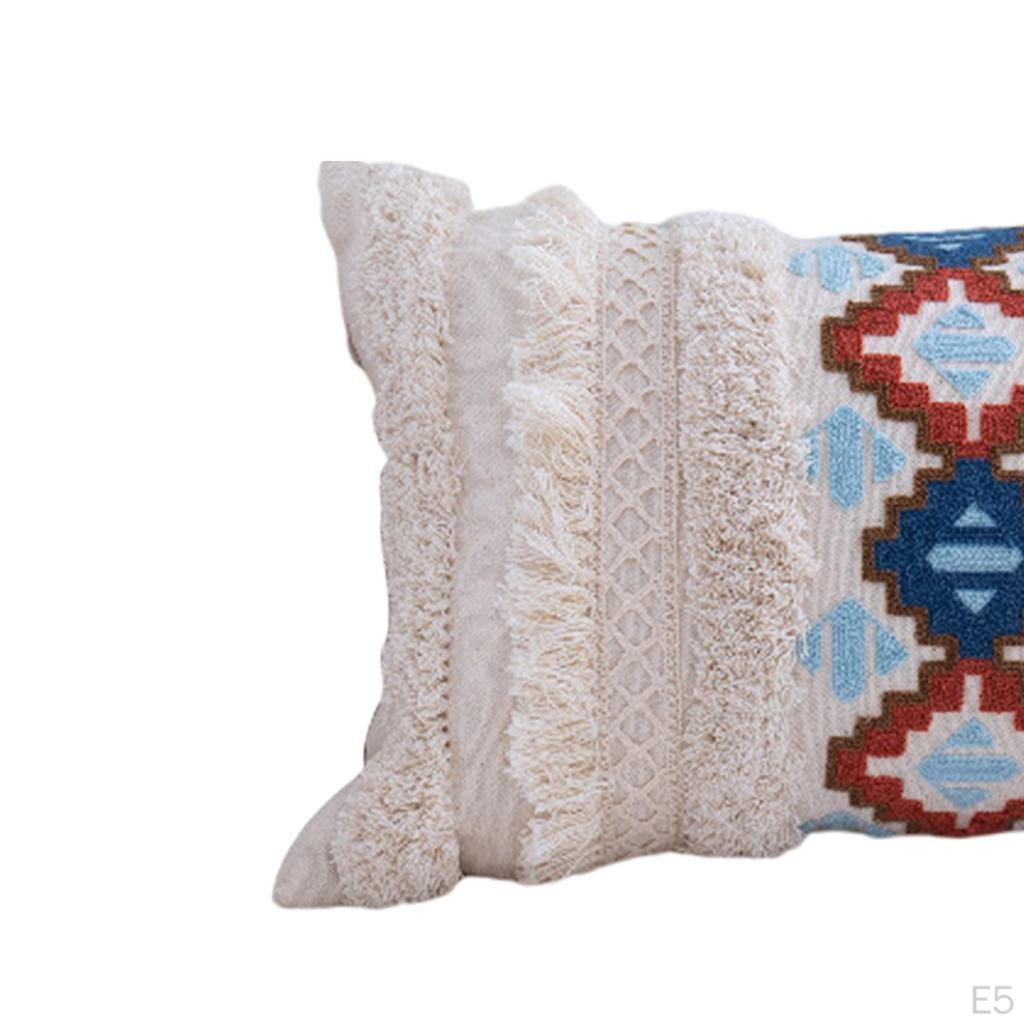 Cover Tufted Throw Case with Tassel Square Rectangle Woven Decorative Sofa Bedding Cushion