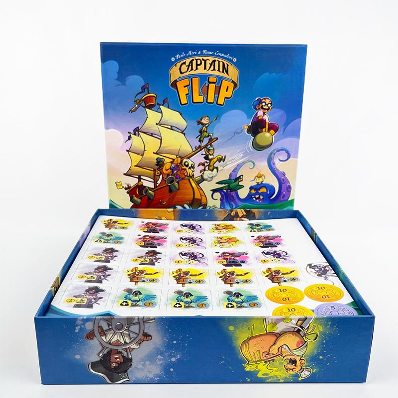 Captain Flip Board Game - Fast-Paced Family Card Game for 2-6 Players - Strategic Tabletop Party Game Fun for All Ages
