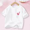 Sweet Heart Print TShirt Crew Neck Short Sleeve TShirt Casual Every Day Tops Girls Clothing Fashion Teens Sport Clothes