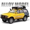 New 1:24 Toyota Land Cruiser LC80 Alloy Car Model Die-cast Metal Toy Off-road Vehicle Car Model Simulation Sound and  Light Children's Gift