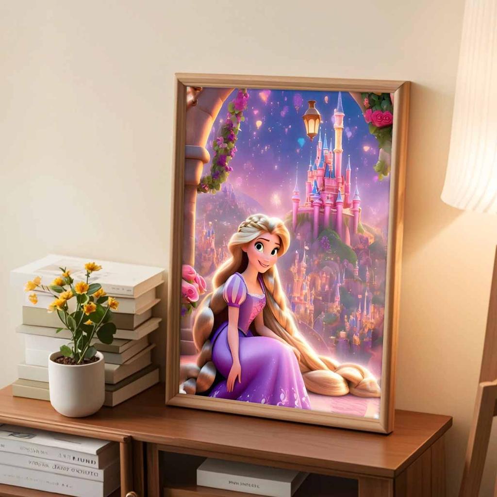 Full Round Diamond Painting Beautiful Princess Art Rhinestone Picture Mosaic DIY 5D Cross Stitch Embroidery Home Decoration
