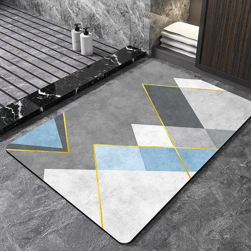 

Luxury Bath Mat Foot Mats Super Absorbent Bathroom Rug Ant Slip Quick Dry Shower Toilet Room Rugs Washable For Living Room 40cmx60cm
