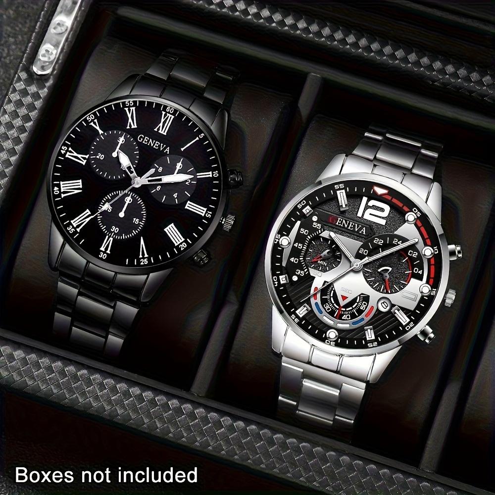Fashion business sports quartz watch paired with stainless steel strap quartz movement suitable for wearing in various occasions