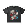 260 GSM Doppelgarn 32er Zählung 100% Baumwolle Dandadan V38 Okarun Momo Druck Unisex Schweres Baumwoll-T-Shirt