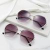 Oversized Rimless Square Sunglasses Women Luxury  Fashion  Gradient Clear Lens One Piece Men Gafas Glasses