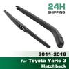 Scheibenwischer 12" Heckwischerblatt & Arm Set Kit Für Toyota Yaris 3 Schrägheck 2011 - 2019 Windschutzscheibe Heckscheibe Heckklappenfenster