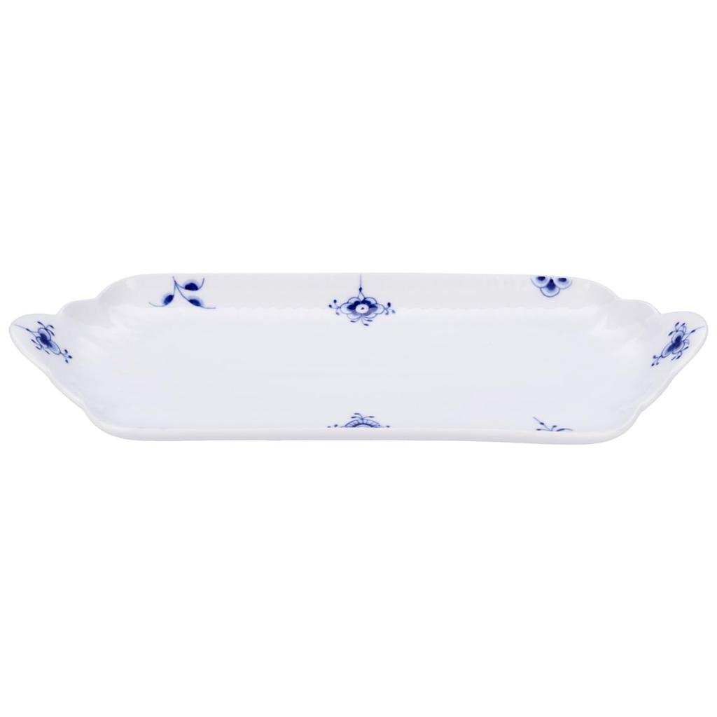 Importovaný svatební dárkový tác Royal Copenhagen s modrými palmetovými květy 1025833 [Běžný produkt] 28,5 cm