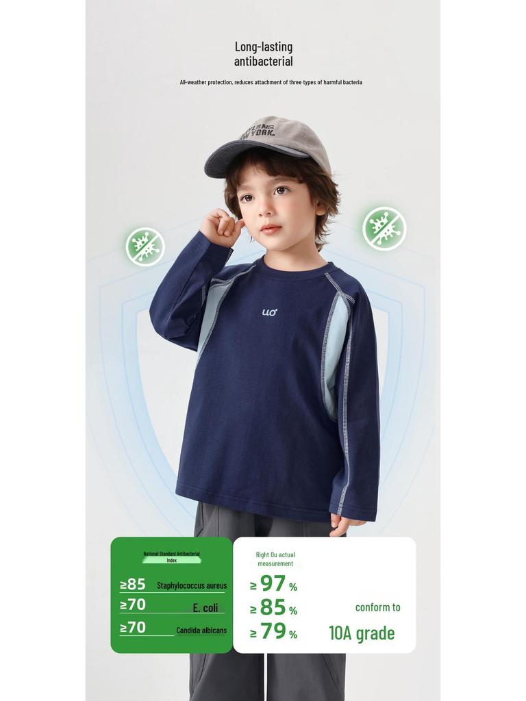 European Boys' 2026 Long-Sleeve Spring/Autumn T-Shirt - New Toddler Base Layer Shirt