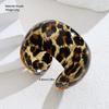 Vintage Exaggerated Leopard Print Resin Cuff Bangles for Women Fashion Sexy Y2K Thick Wide Bracelets Beach Jewelry Gift 2026 New