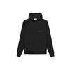 Fear of God Essentials Fleece-Lined Hoodie With Letter Print Unisex Sweatshirt Black FOG-FW21-156