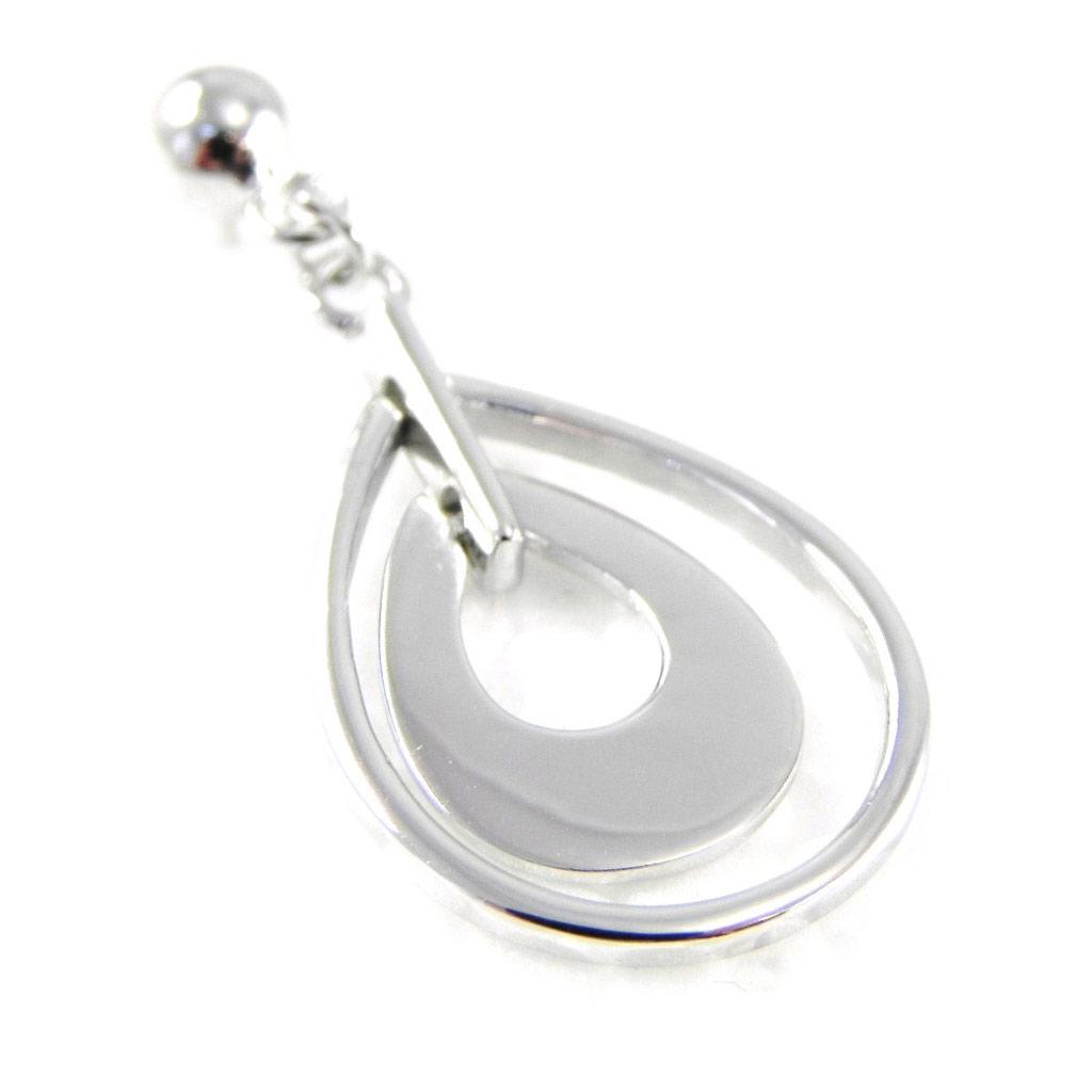 Les Trésors De Lily [H5492] - Boucles Argent 'Chorégraphie' argenté (rhodié) - 30x15 mm