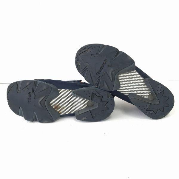 Reebok Instapump Fury Tech Low-Cut Sneakers Lightweight Comfortable Sole Navy × Orange Size 23.5(USED)