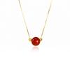 High-End Chinese Acacia Red Bean & Agate Necklace with Luck Bead Clavicle Chain