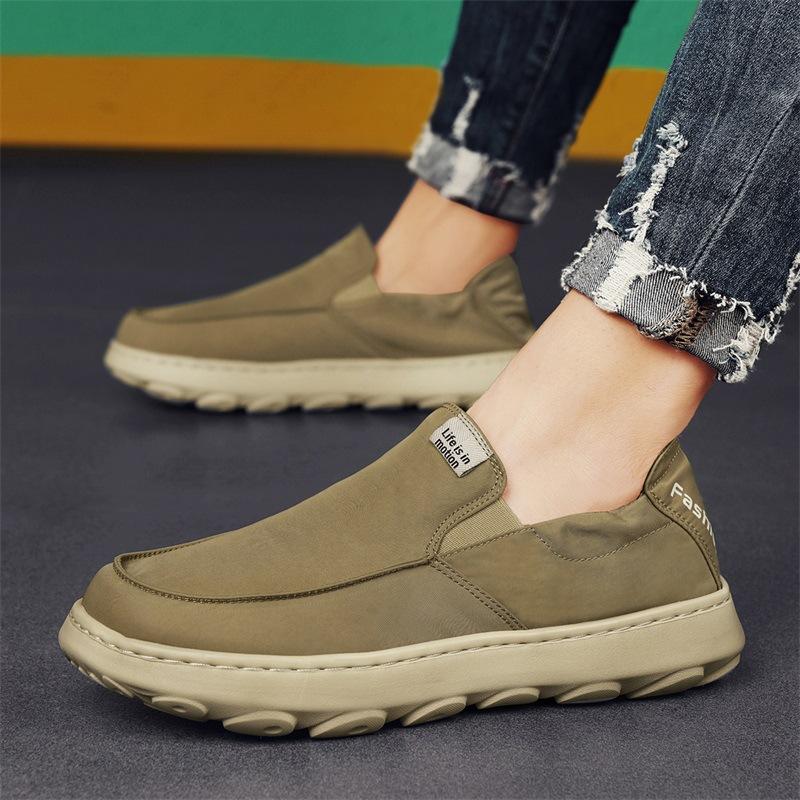 

Summer new trend versatile personality fashion lazy shoes breathable youth sports casual shoes men one pedal 44 зелёный