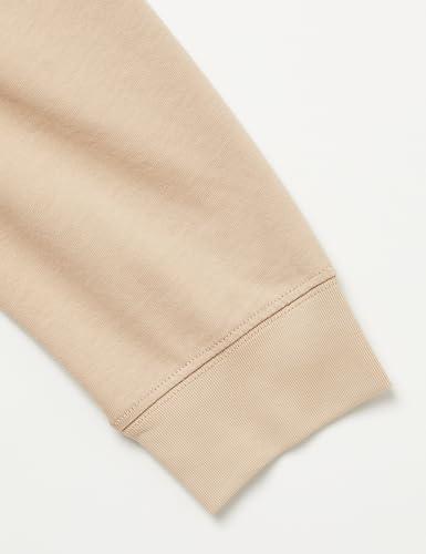 Amazon Essentials Men's 100% Organic Cotton Oversized Long Sleeve T-Shirt, Tan, Size Small