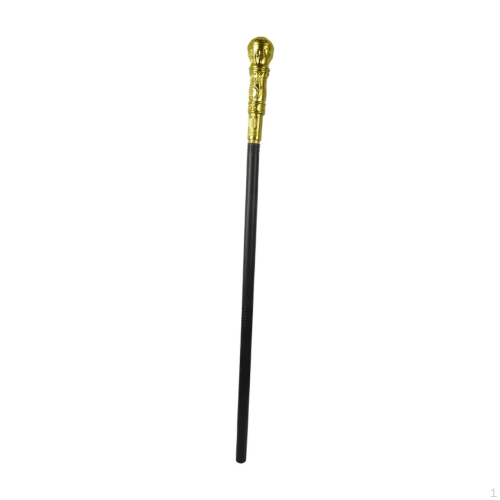 Recuzită din trestie de Halloween Băț de îmbrăcăminte pentru femei, bărbați, spectacol pe scenă, petrecere, bronz Gold black