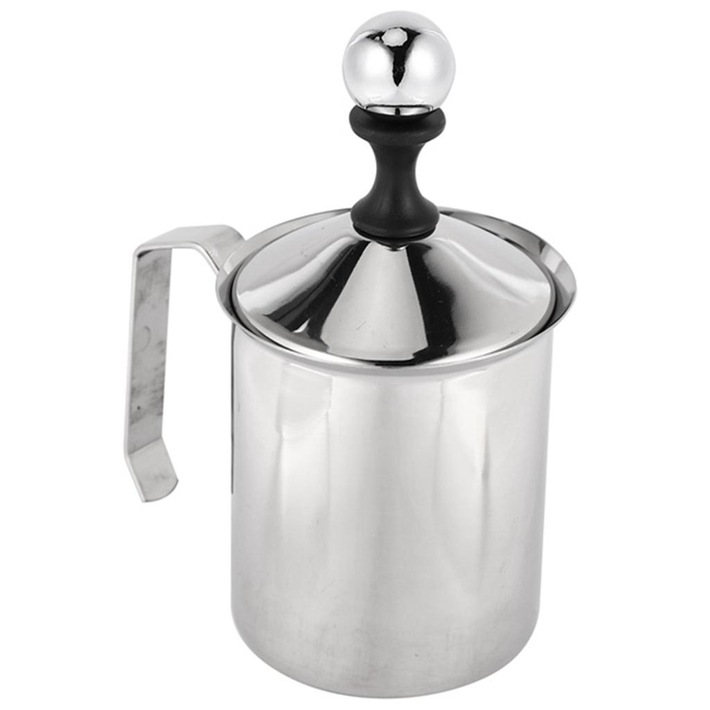 Manual Milk French Press Coffee Maker Stainless Steel Hand Pump Milk Foamer Handheld Milk Jug
