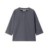 Giordano Women's Pure Cotton 3/4 Sleeve Henley Top
